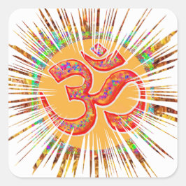 OM MANTRA Sparkle Vierkante Sticker