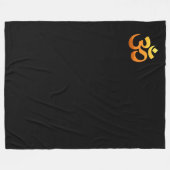 Om Mantra Symbol Blanket Gold Sun Meditation Yoga Fleece Deken (Voorkant (Horizontaal))