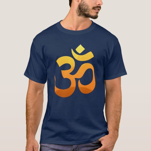 Om Mantra Symbol Meditation Yoga Asana Relax Manne T-shirt (Voorkant)
