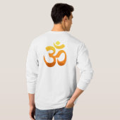 Om Mantra Symbol Yoga Back Design Mannen T-Shirt (Achterkant volledig)