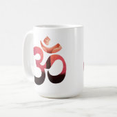 Om Mantra Symbol Yoga Meditation Inspirerend Koffiemok (Voorkant links)