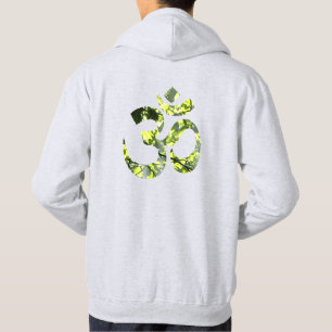 OM Mantra Symbool Mannen Ash Grijs Dubbelzijdig Hoodie