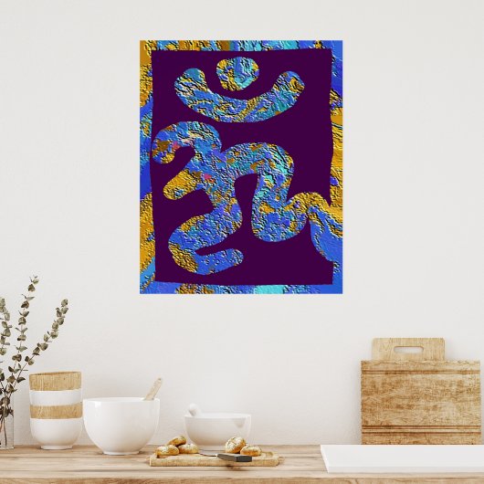 OM MANTRA - Voor vrede Poster (Keuken)