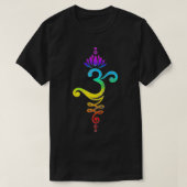 Om Mantra, yoga, symbool, lotusbloem, regenboog, c T-shirt (Design voorkant)