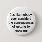 Om me te leren kennen ronde button 5,7 cm (Voorkant)