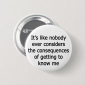 Om me te leren kennen ronde button 5,7 cm (Voorkant /achterkant)