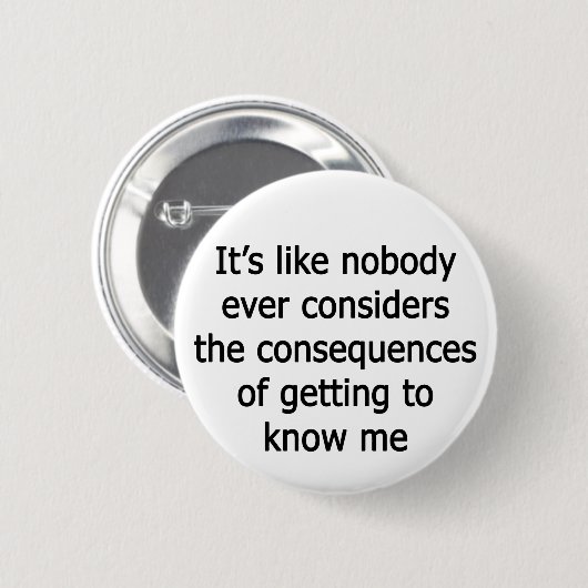 Om me te leren kennen ronde button 5,7 cm (Voorkant /achterkant)