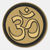 OM Meditatie Ronde Sticker (Voorkant)
