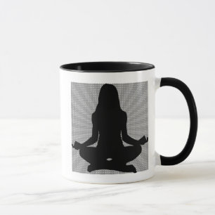 Om meditatie yoga vrouw koffiemok mok
