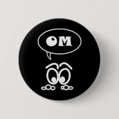 OM Meditation Funny Button (Voorkant)