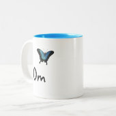 Om met Butterfly-Mok Tweekleurige Koffiemok (Voorkant links)