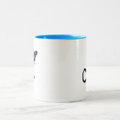 Om met Butterfly-Mok Tweekleurige Koffiemok (Center)