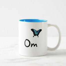 Om met Butterfly-Mok Tweekleurige Koffiemok