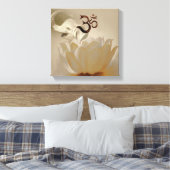Om met lotus en olifant canvas afdruk (Insitu (Slaapkamer))