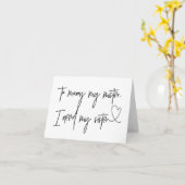 Om met mijn zus te trouwen heb ik de trouwdag van  kaart (Gele Bloem)