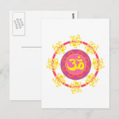 Om met Swirls en Colors. Briefkaart (Voorkant / Achterkant)