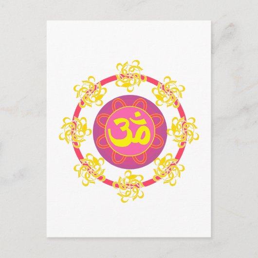 Om met Swirls en Colors. Briefkaart (Voorkant)