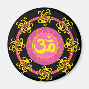 Om met Swirls en Colors. Magneet