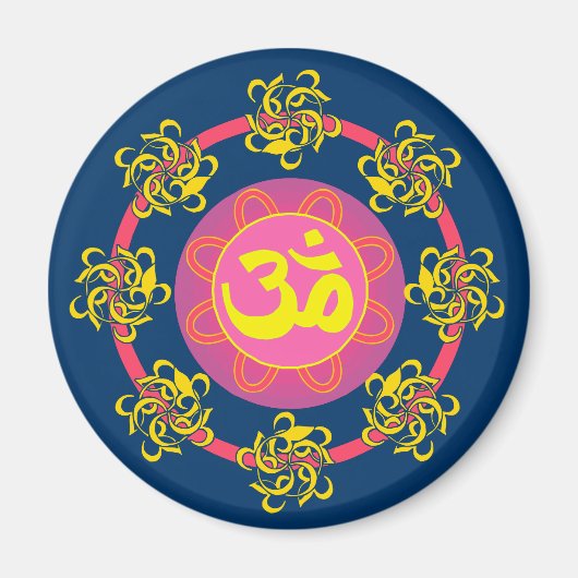 Om met Swirls en Colors. Magneet (Voorkant)