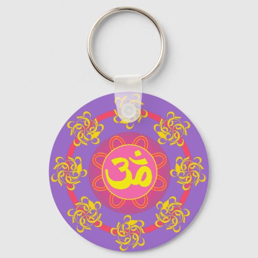 Om met Swirls en Colors. Sleutelhanger (Voorkant)