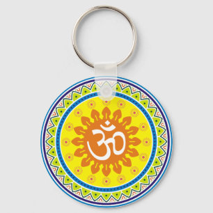 Om met traditionele Indiase stijl Mandana Sleutelhanger
