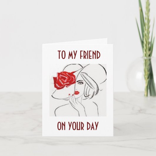 OM MIJN VRIEND TE ONTSPANNEN, VERWEN JEZELF OP VER KAART (Voorkant)