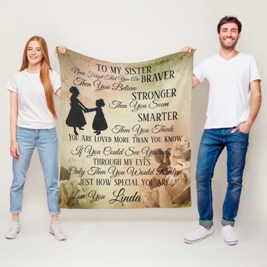 Om mijn zus te personaliseren fleece deken (In situ)