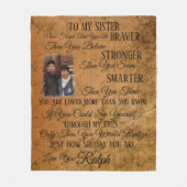 Om mijn zus te personaliseren fleece deken (Voorkant)