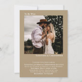 Om minimalist bruidsfoto Mocha Tan getrouwd te zij Kaart (Voorkant)