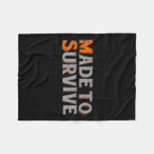 Om multiple sclerose bewustzijn te overleven 1 fleece deken (Voorkant (Horizontaal))