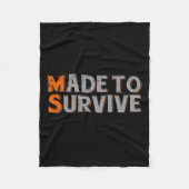 Om multiple sclerose bewustzijn te overleven 1 fleece deken (Voorkant)