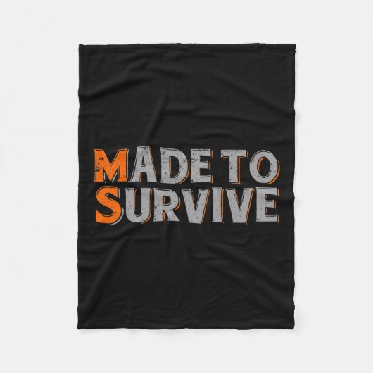 Om multiple sclerose bewustzijn te overleven 1 fleece deken (Voorkant)