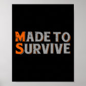 Om multiple sclerose bewustzijn te overleven 1 poster (Voorkant)