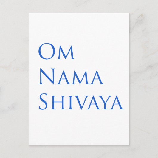 Om Nama Shivaya Briefkaart (Voorkant)