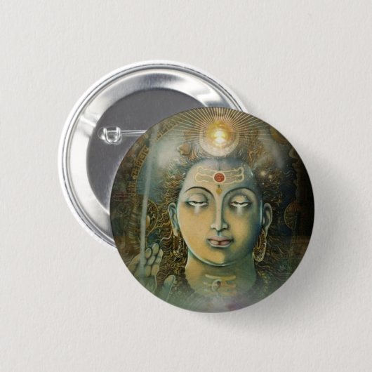 Om Namah Shivay Ronde Button 5,7 Cm (Voorkant /achterkant)