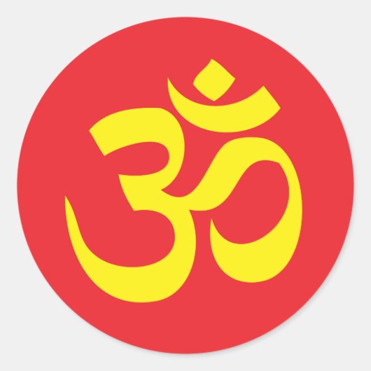 Om Namah Shivay Ronde Sticker (Voorkant)