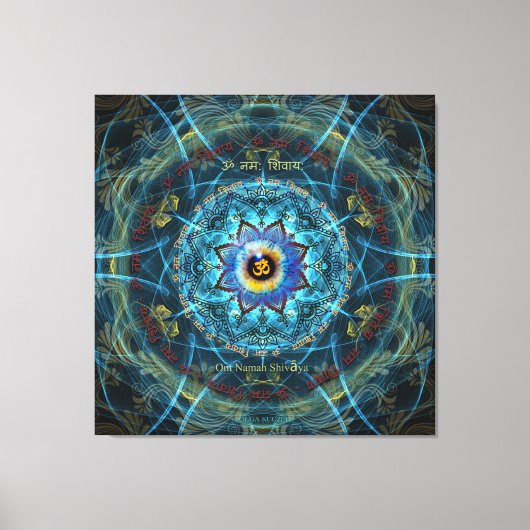 Om Namah Shivaya de ware identiteit - jezelf Canvas Afdruk (Voorkant)