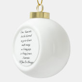 Om Namaste Peace Prayer Keramische Bal Ornament (Rechts)