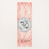 OM Namaste Roze Marmer Yogamat (Voorkant)