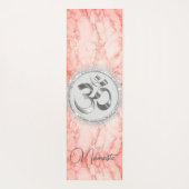 OM Namaste Roze Marmer Yogamat (Achterkant)