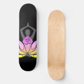 OM Namaste Spirituele Lotus Bloem Yoga Houding Persoonlijk Skateboard (Voorkant)