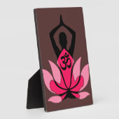 OM Namaste Spirituele Lotus Flower Yoga in Umber Fotoplaat (Zijkant)