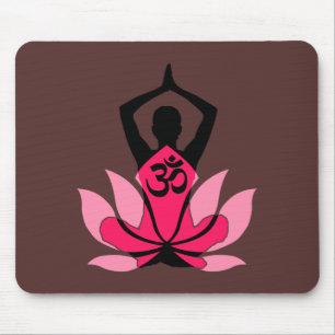 OM Namaste Spirituele Lotus Flower Yoga in Umber Muismat