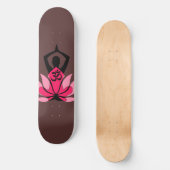 OM Namaste Spirituele Lotus Flower Yoga in Umber Skateboard (Voorkant)