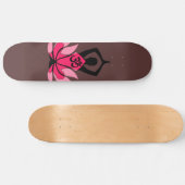 OM Namaste Spirituele Lotus Flower Yoga in Umber Skateboard (Horizontaal)