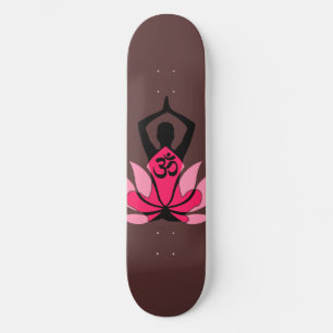 OM Namaste Spirituele Lotus Flower Yoga in Umber Skateboard