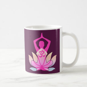 OM Namaste Spirituele Lotus Flower Yoga op Paars Koffiemok