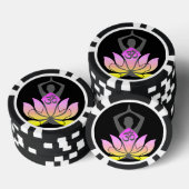 OM Namaste Spirituele Lotus Flower Yoga Pose Pokerchips (Opstapeling)