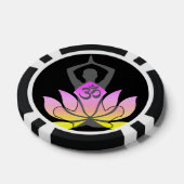 OM Namaste Spirituele Lotus Flower Yoga Pose Pokerchips (Enkel)