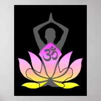 OM Namaste Spirituele Lotus Flower Yoga Pose